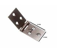 Cerniera Backflap H Sc Acciaio Colore Naturale 25Mm X 75Mm 50 Paia