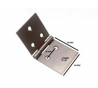 Cerniera Backflap H Sc Acciaio Colore Naturale 40Mm X 89Mm Con Viti 2 Paia