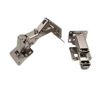 Cerniera buffer montata su superficie senza scanalature, apertura libera, pannello porta spessa, cerniera ad angolo grande, cerniere a ponte ispessite, 1 pezzo (con buffer)