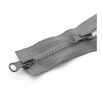 Cerniera, cerniere per cucire, 3 pezzi di cerniera a doppia testa aperta for giacche, vestiti, cerniere, accessori fatti a mano, fai da te(Gray,90CM-5#)