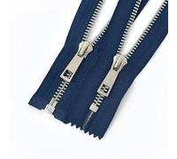 Cerniera, cerniere per cucire, Cerniere in metallo 2/5 pezzi 15-30 cm estremità chiusa 40-80 cm estremità aperta - Blu navy - N. 5-2 pezzi estremità aperta 80 cm
