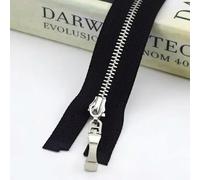Cerniera, cerniere per cucire, Cerniere metalliche 2/5 pezzi 40/50/60/70 cm OpenEnd Decor Zip-Nero-50 cm-5 pezzi