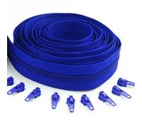 Cerniera, cerniere per cucire, Rotoli di cerniere in nylon lunghe 3# 1/2/3/5/10 metri con 2/4/6/10/20 pezzi di cursori for cerniere autobloccanti - Blu scuro 223-3#-2 metri 4 cursori