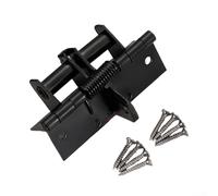 Cerniera chiudiporta automatica, cerniera a molla 3 in 1, resistente, con fermo di posizionamento a 90°, molla a pavimento a chiusura automatica, per porte commerciali e residenziali (nero) opaco