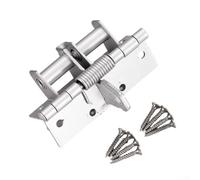 Cerniera chiudiporta automatica, cerniera a molla 3 in 1, resistente, con fermo di posizionamento a 90°, molla a pavimento a chiusura automatica, per porte commerciali e residenziali (argento)