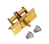 Cerniera chiudiporta automatica, cerniera a molla resistente 3 in 1 con fermo di posizionamento a 90°, molla a pavimento a chiusura automatica per porte commerciali e residenziali (oro)