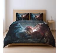 cerniera chiusura perfettamente cucita microfibra di poliestere spazzolata set di biancheria da letto, Gris Rosa Palma 260 * 220cm Adatto per la camera da letto