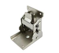 Cerniera con chiusura pieghevole 90 Degrees Self-locking Folding Hinge Invisible Connector Hole-free Spring Table Legs Brackets(Silver)