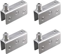 Cerniera con morsetto per vetro, Clip for cerniere a bilico for porta in vetro senza telaio da 4 pezzi for oscillazione libera 10-12 mm(8 10mm)