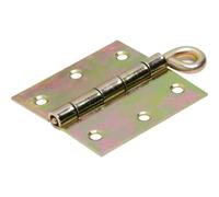 Cerniera con perno sfilabile e occhiello acciaio zincato 75x75 mm giallo