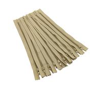 Cerniera di chiusura metallica Cerniere a spirale in nylon con estremità aperta e chiusura automatica, confezione da 10, multicolore, diverse misure(Khaki,60cm 24 Inch)