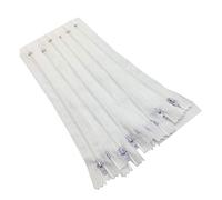 Cerniera di chiusura metallica Cerniere a spirale in nylon con estremità aperta e chiusura automatica, confezione da 10, multicolore, diverse misure(White,60cm 24 Inch)