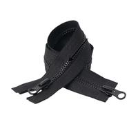 cerniera di ricambio Cerniera 50-80 cm 3#/5#/8# Nero Open-end Doppi cursori Cerniera in metallo Fai da te Artigianato for tasche in stoffa Borse for indumenti Cerniere for cucire(Black,65CM-NO.8)