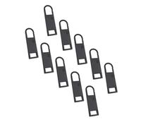 Cerniera di ricambio per cerniera Set di riparazione per cerniera Slider Maniglia in metallo Mend Fixer Testa staccabile Pull Tab per bagagli Zaino Cerniera Pull Sostituzione per Giacche, Nero