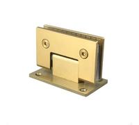 Cerniera di ricambio per porte in vetro resistente a 90 gradi, per armadietti, vetrine, armadietti, porte doccia, parti di ricambio da parete a vetro (oro titanio)