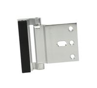 Cerniera di rinforzo per serratura della porta in lega di alluminio, hardware a basso rumore, 8 x 7,6 x 3,5 cm, argento, per la sicurezza domestica