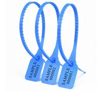 Cerniera di sicurezza numerata, Tamper Proof Numbered Square Writable Lable Pull Tight Zip Ties Disposable Self-Locking Shipping Seals Ties.(Red,500pcs)