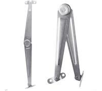Cerniera di supporto per coperchio sollevabile dritta, 26 cm, supporto pieghevole per porta dell'armadio o scrivania a caduta, braccio in ferro argentato per mobili e