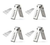 Cerniera for finestra for balcone pieghevole senza telaio da 4 pezzi in acciaio inossidabile Connettore for in vetro a 4/6 fori Hardware for porta con rivetti(4-hole)