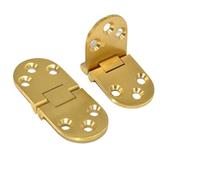 Cerniera for mobili in rame puro, rotonda, ribaltabile, pieghevole a scomparsa, 180 gradi, 2 pezzi