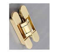 Cerniera for porta a 180 gradi, cerniera a croce invisibile regolabile for porta pieghevole for spazi commerciali, stanze segrete, design d'interni(Gold,5.9x1in)