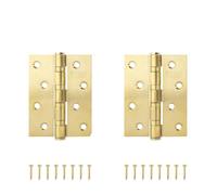 Cerniera for porta della casa da 4 pollici in acciaio inossidabile color bronzo e nichel spazzolato aperta a 270 gradi con viti per porte d’ingresso e porte interne(Golden 2pcs)
