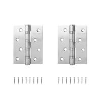Cerniera for porta della casa da 4 pollici in acciaio inossidabile color bronzo e nichel spazzolato aperta a 270 gradi con viti per porte d’ingresso e porte interne(Silver 2pcs)