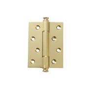 Cerniera for porta in ottone massiccio, 4'5' pollici, cerniere con cuscinetto in legno pesante, spessore 3 mm, accessori for mobili(Brushen Golden,4 inch 1pc)