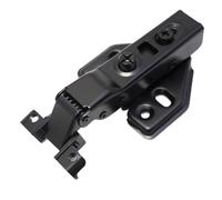 Cerniera for porta in vetro con telaio in alluminio da 2 pezzi, bagno, cucina, credenza for vino, scarpiera, guardaroba, libreria espositiva, mobili(Black Half Overlay)