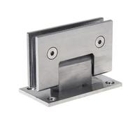 Cerniera for porta in vetro for doccia in acciaio inossidabile, morsetto senza telaio, fissaggio piatto a 90 gradi, for bagno
