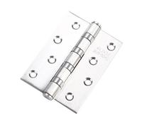 Cerniera for porta piatta in acciaio inossidabile da 4 pollici, spessore 3,0 mm, for porta in legno massello della camera da letto, asse porta interna in tre pezzi([Brushed steel] 4 * 4 * 3.0 pieces)