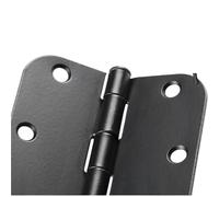 Cerniera for porta rotonda nera opaca da 2/10/20/30 pezzi, raggio interno da 3,5 pollici, ferro piatto da 1,0/2 pollici, pieghevole, residenziale(Black-10Pcs)