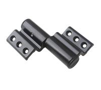 Cerniera for porte e finestre in alluminio con ponte rotto da 2 pezzi, cerniera in lega di alluminio sinistra e destra (nero/bianco)(Black right)