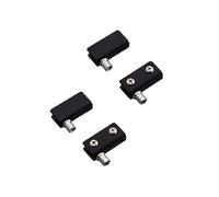 Cerniera girevole 4 pezzi Cerniere for porte Acciaio nero Clip for armadio for vetro metallo 5-8/8-10 mm Nessuna foratura Acciaio inossidabile