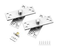 Cerniera girevole a 360°, confezione da 2 pezzi in inossidabile resistente | Cerniera nascosta for libreria con porta nascosta, portata 200 kg(Silver)