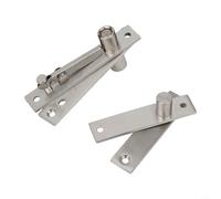 Cerniera girevole a 360° per porta segreta della libreria, cerniere per porte in acciaio inossidabile 304 resistente, con perni superiori e inferiori, argento, 130 x 24 mm