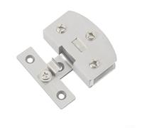 Cerniera in acciaio inossidabile 304 con design senza cornice, chiusura a 90 gradi, imbottitura in gomma e installazione senza trapano (L)