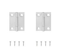 Cerniera in acciaio inossidabile da 2 pezzi piccola pieghevole nera 270 gradi for porta dell'armadio for mobili in scatola di legno for armadio cucina(Silver 50.3mm 2pcs)