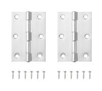 Cerniera in acciaio inossidabile da 2 pezzi piccola pieghevole nera 270 gradi for porta dell'armadio for mobili in scatola di legno for armadio cucina(Silver 75.5mm 2pcs)