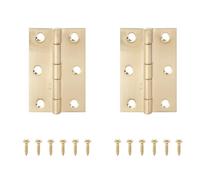 Cerniera in acciaio inossidabile da 2 pezzi piccola pieghevole nera 270 gradi for porta dell'armadio for mobili in scatola di legno for armadio cucina(Golden 63.2mm 2pcs)
