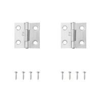 Cerniera in acciaio inossidabile da 2 pezzi piccola pieghevole nera 270 gradi for porta dell'armadio for mobili in scatola di legno for armadio cucina(Silver 38mm 2pcs)