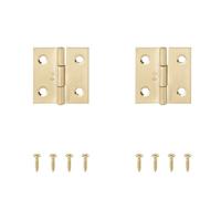 Cerniera in acciaio inossidabile da 2 pezzi piccola pieghevole nera 270 gradi for porta dell'armadio for mobili in scatola di legno for armadio cucina(Golden 38mm 2pcs)