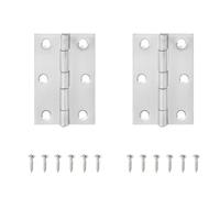 Cerniera in acciaio inossidabile da 2 pezzi piccola pieghevole nera 270 gradi for porta dell'armadio for mobili in scatola di legno for armadio cucina(Silver 63.2mm 2pcs)