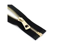 Cerniera in metallo da 35 cm a 85 cm con estremità aperta per borse, indumenti di ricambio, kit di riparazione per scarpe, accessori per cucire 5#,Oro nero,65 cm - 1 pezzo