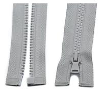 Cerniera in Nylon, Cerniera, Cerniera a Doppia Cerniera, Cerniere in plastica autobloccanti in Resina a estremità Aperta for Cucire Indumenti(Gray,90CM)