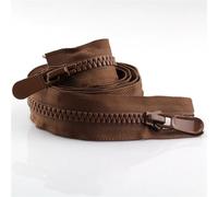 Cerniera in Nylon, Cerniera Colorata con estremità Aperta, Doppio cursore, Accessori for Abbigliamento e Forniture for Cucire(Coffee)
