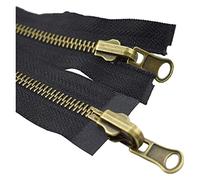 Cerniera in Nylon, Cerniere a Spirale in Nylon Metallico, 1 pz 5# Cerniere Nere a Doppio cursore, 80 cm 100 cm 120 cm Cerniera Reversibile in Metallo, (Dimensioni : 100cm) (Dimensioni : 80cm) (Size