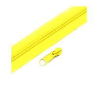 Cerniera in nylon da 2 a 10 metri con cursori per cucire vestiti su borse fai da te 3# o 5#,Giallo,No3-5 Metri 5 Pezzi Cursori