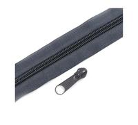Cerniera in nylon da 2 a 10 metri con cursori per cucire vestiti su borse fai da te 3# o 5#,Grigio scuro,No5-5 metri 5 pezzi cursori