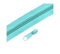 Cerniera in nylon da 2 a 10 metri con cursori per cucire vestiti su borse fai da te 3# o 5#,Lago Verde,No3-5 Metri 5 Pezzi Cursori